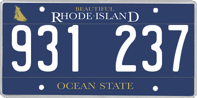 RI license plate 931237