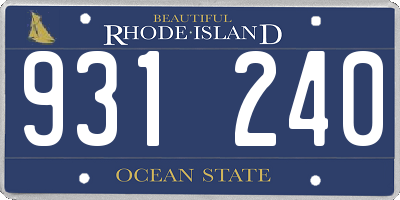RI license plate 931240
