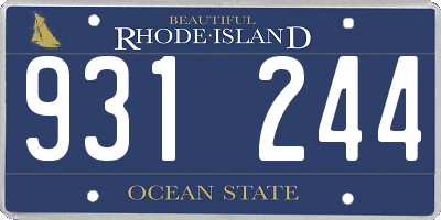 RI license plate 931244