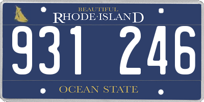 RI license plate 931246