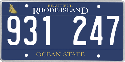 RI license plate 931247