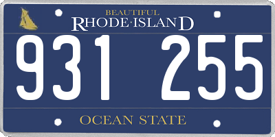 RI license plate 931255
