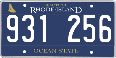 RI license plate 931256