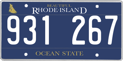 RI license plate 931267