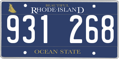 RI license plate 931268