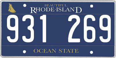 RI license plate 931269