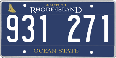 RI license plate 931271