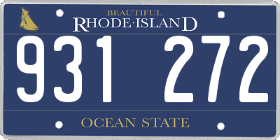 RI license plate 931272