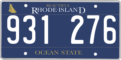 RI license plate 931276