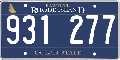 RI license plate 931277