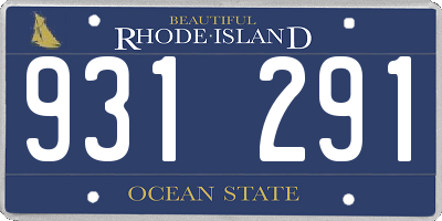 RI license plate 931291