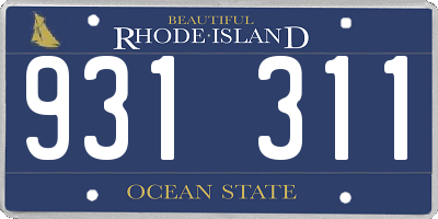 RI license plate 931311