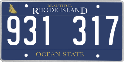 RI license plate 931317