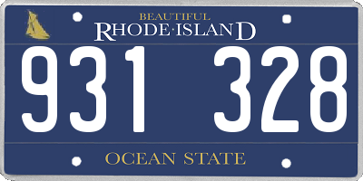 RI license plate 931328