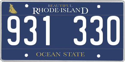 RI license plate 931330