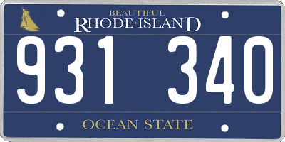 RI license plate 931340