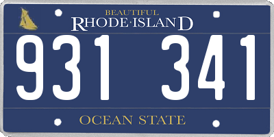 RI license plate 931341