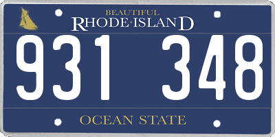 RI license plate 931348