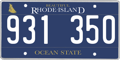 RI license plate 931350