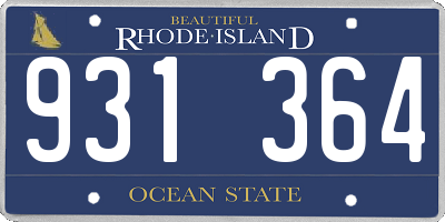 RI license plate 931364