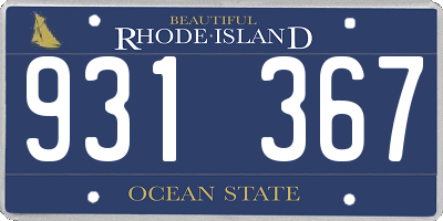 RI license plate 931367
