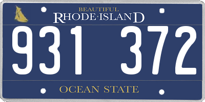 RI license plate 931372