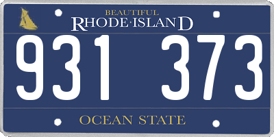 RI license plate 931373