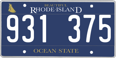 RI license plate 931375