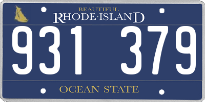 RI license plate 931379