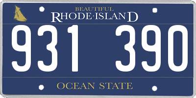 RI license plate 931390