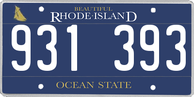 RI license plate 931393