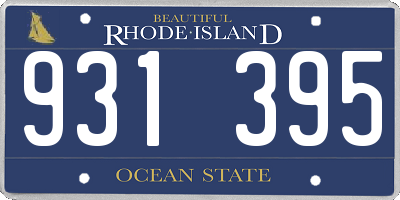 RI license plate 931395