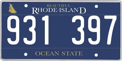 RI license plate 931397