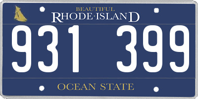 RI license plate 931399