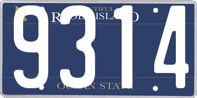 RI license plate 9314