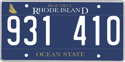 RI license plate 931410