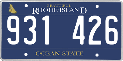 RI license plate 931426