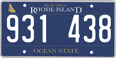 RI license plate 931438
