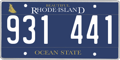 RI license plate 931441