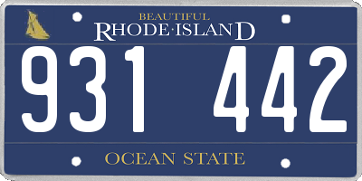RI license plate 931442