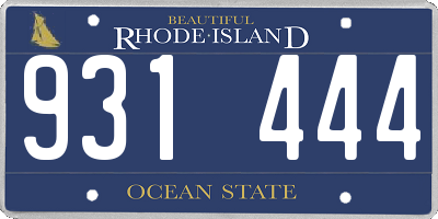 RI license plate 931444
