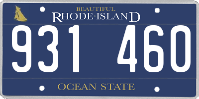 RI license plate 931460