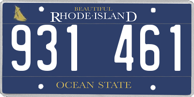RI license plate 931461
