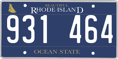 RI license plate 931464