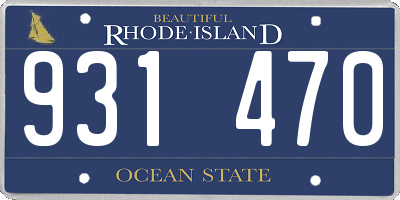 RI license plate 931470