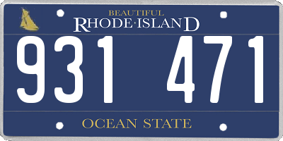 RI license plate 931471