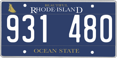 RI license plate 931480
