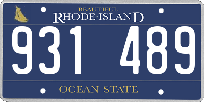 RI license plate 931489
