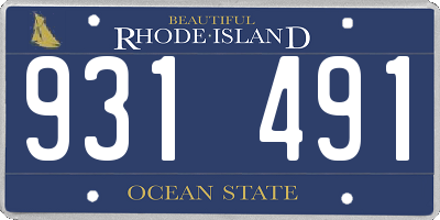 RI license plate 931491