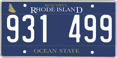 RI license plate 931499